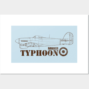 RAF Typhoon (distressed) Posters and Art
